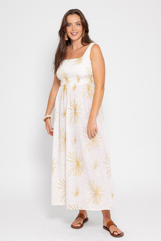 Amande sevilla - white & gold Dresses SUNDRESS