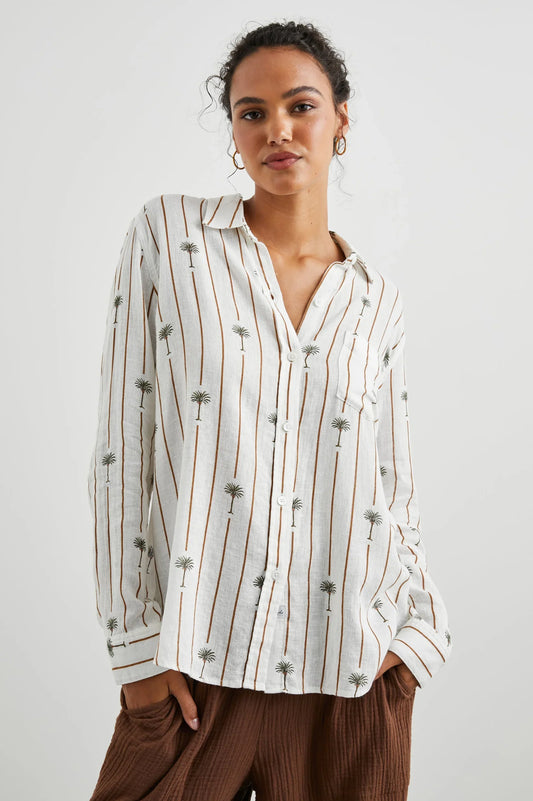 Charli shirt - stripe palms Shirts & Blouses RAILS