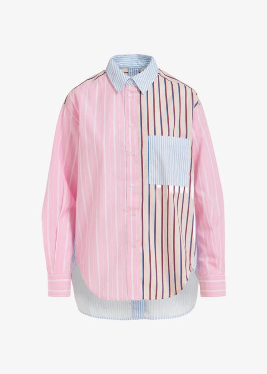 Famille multicolour striped cotton shirt - ecru / light