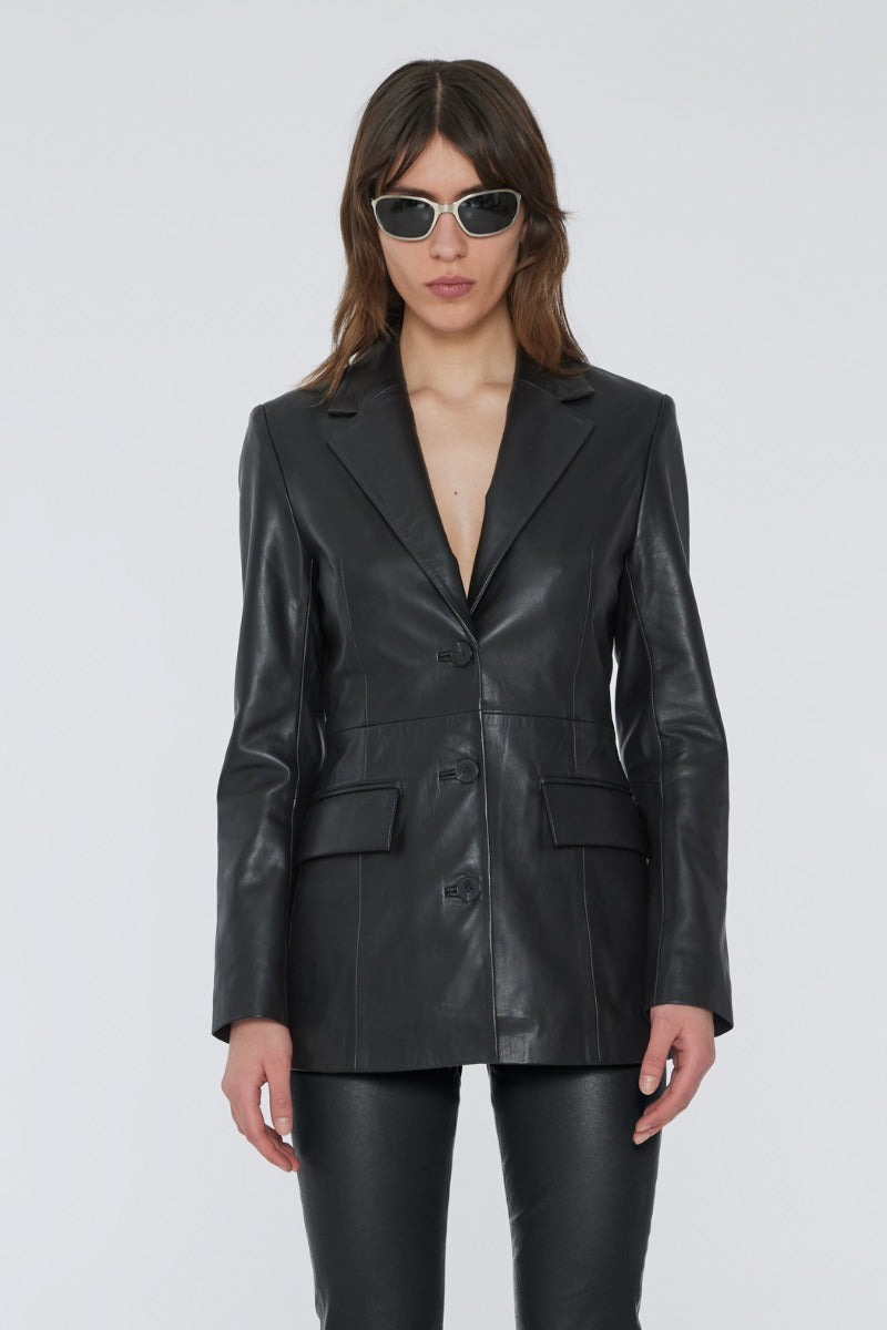 Fitted leather blazer Blazers & Jackets REMAIN - BIRGER