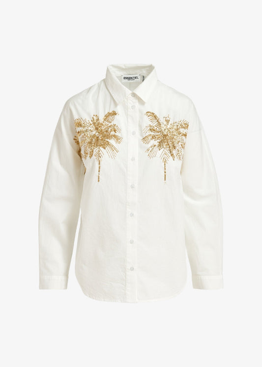 Fresh embellished shirt - off white gold Shirts & Blouses