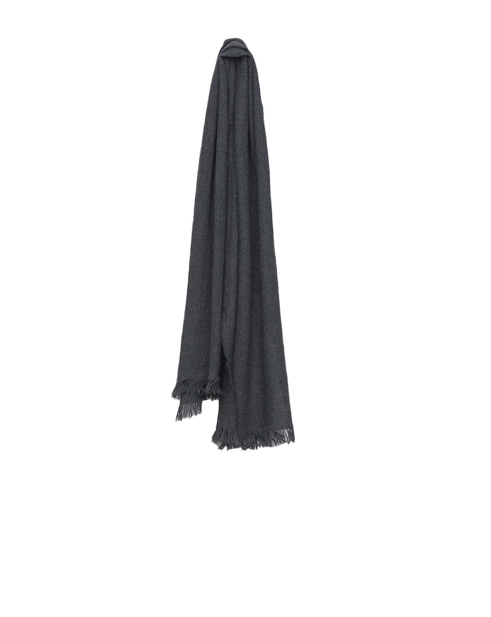 Kishorn washed plain lightweight cashmere scarf - oxford