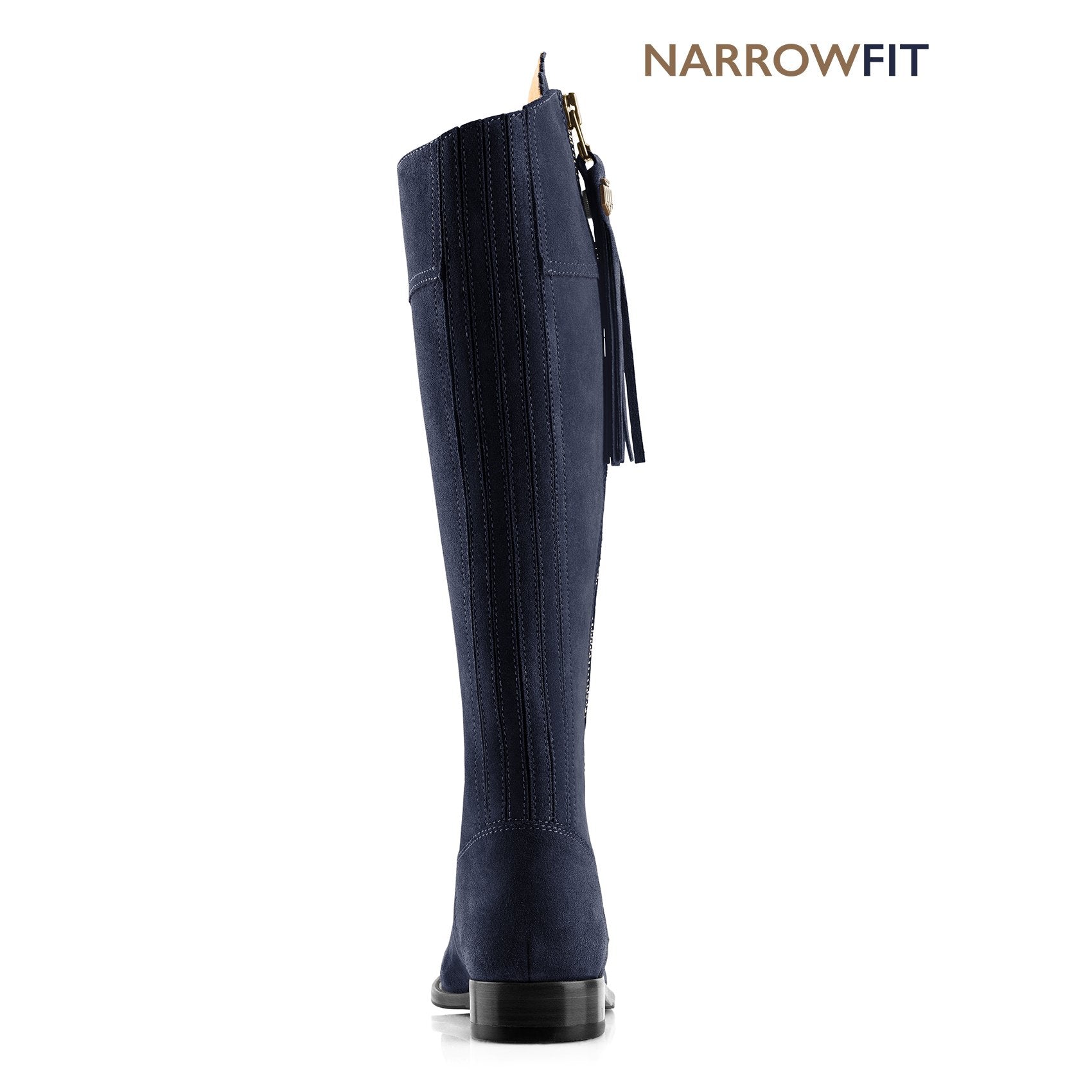 Narrow Fit Regina - Navy Suede Tall Boots FAIRFAX & FAVOR
