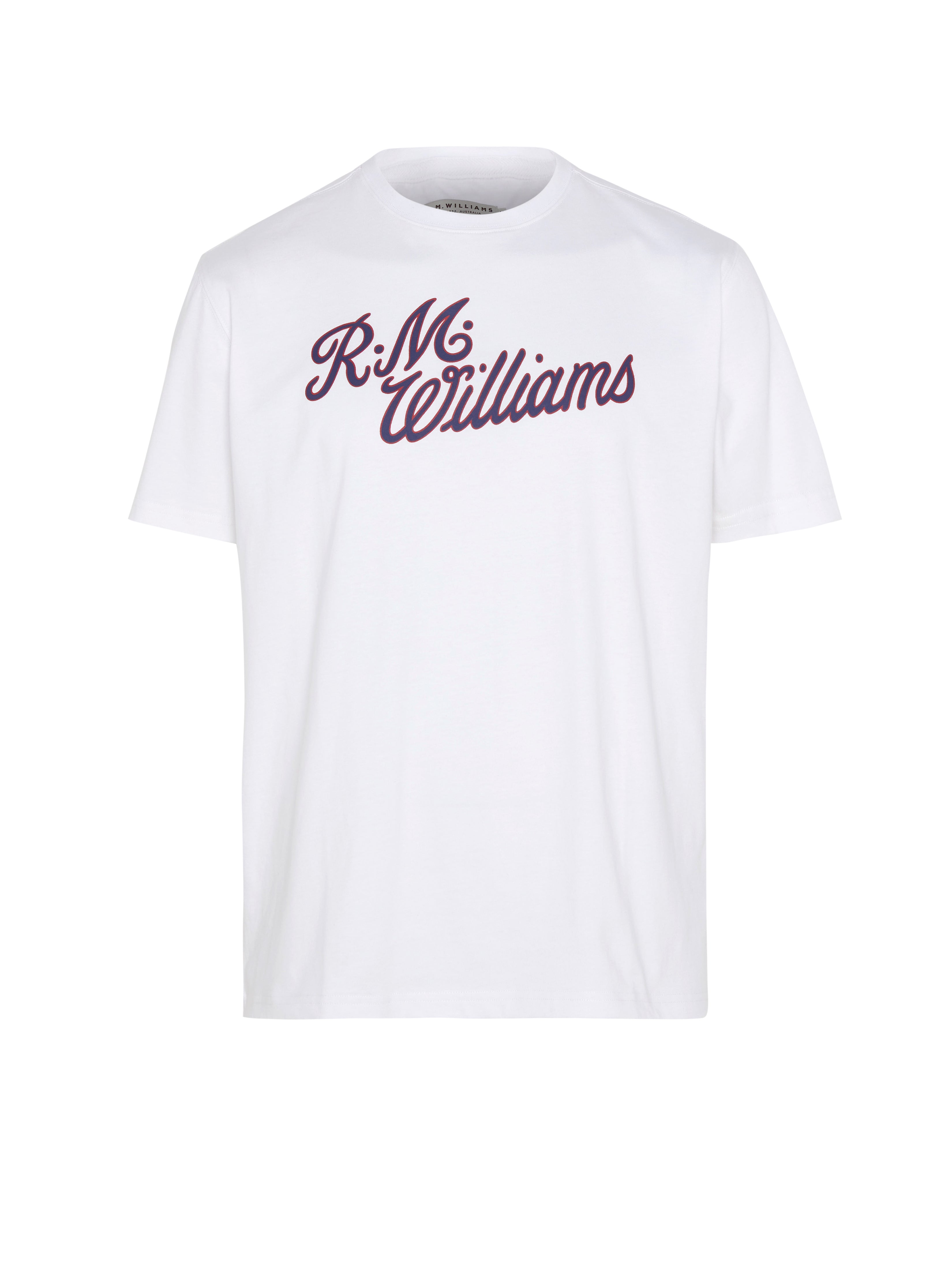 Script t- shirt - white Crew Neck R.M. WILLIAMS