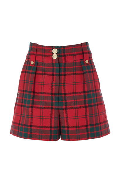 Tailored Short - Red Tartan Skirts & Shorts HOLLAND COOPER