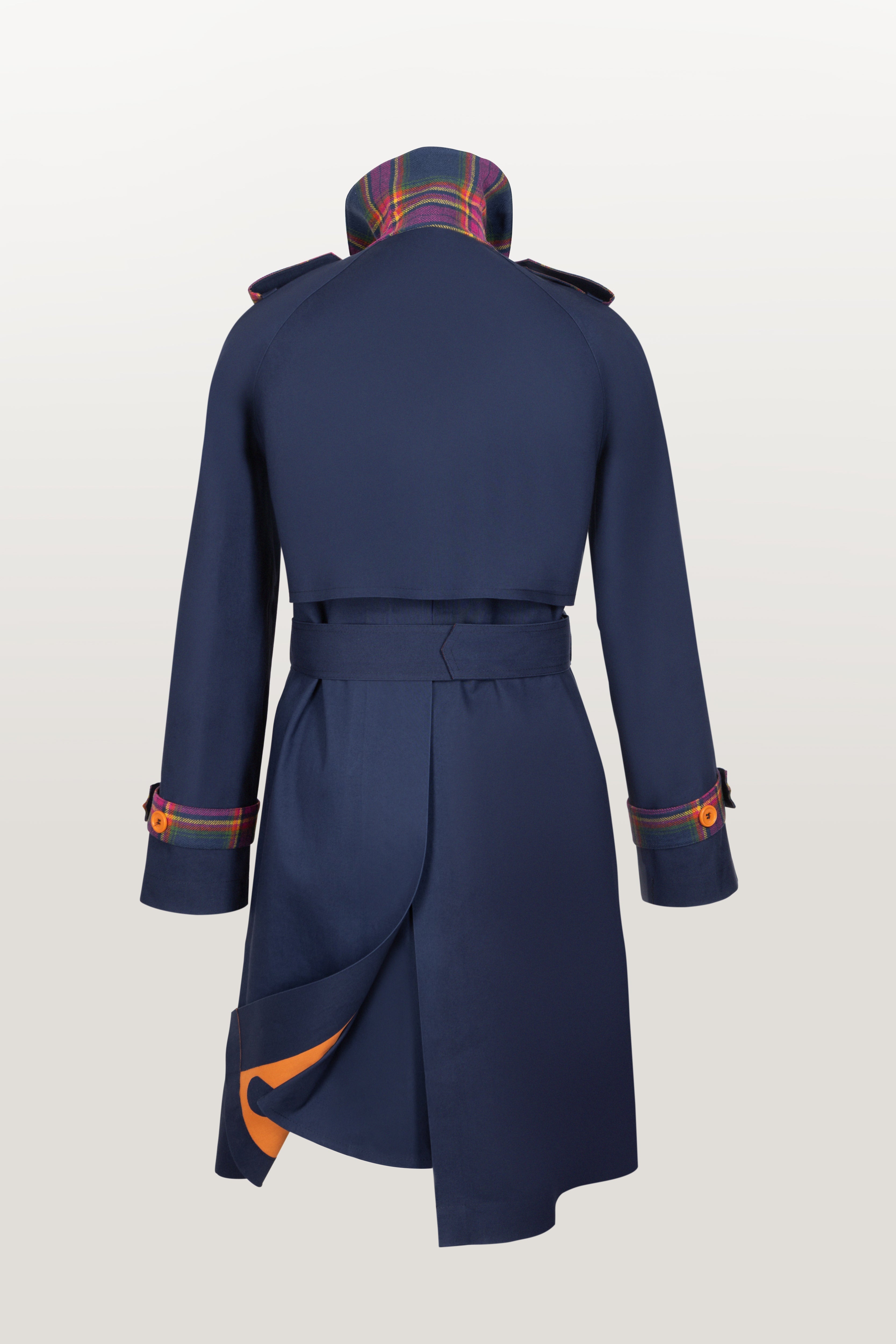 The blair trench - navy / modern blair tartan Trench Coats
