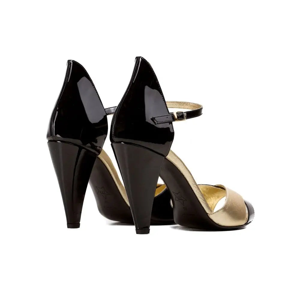 Aurora - Black & Gold Shoes & Heels ROSAMUND MUIR