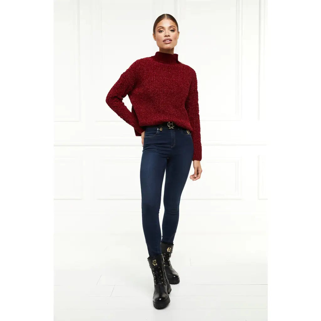 Brompton Cable Knit - Winter Berry Chunky Knits HOLLAND