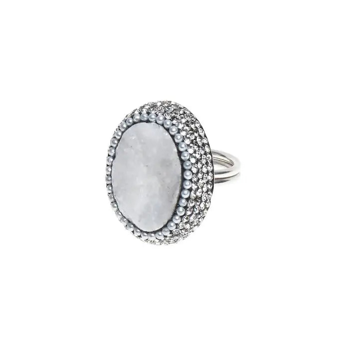 Chalcedony Ring - White Jewellery SORU