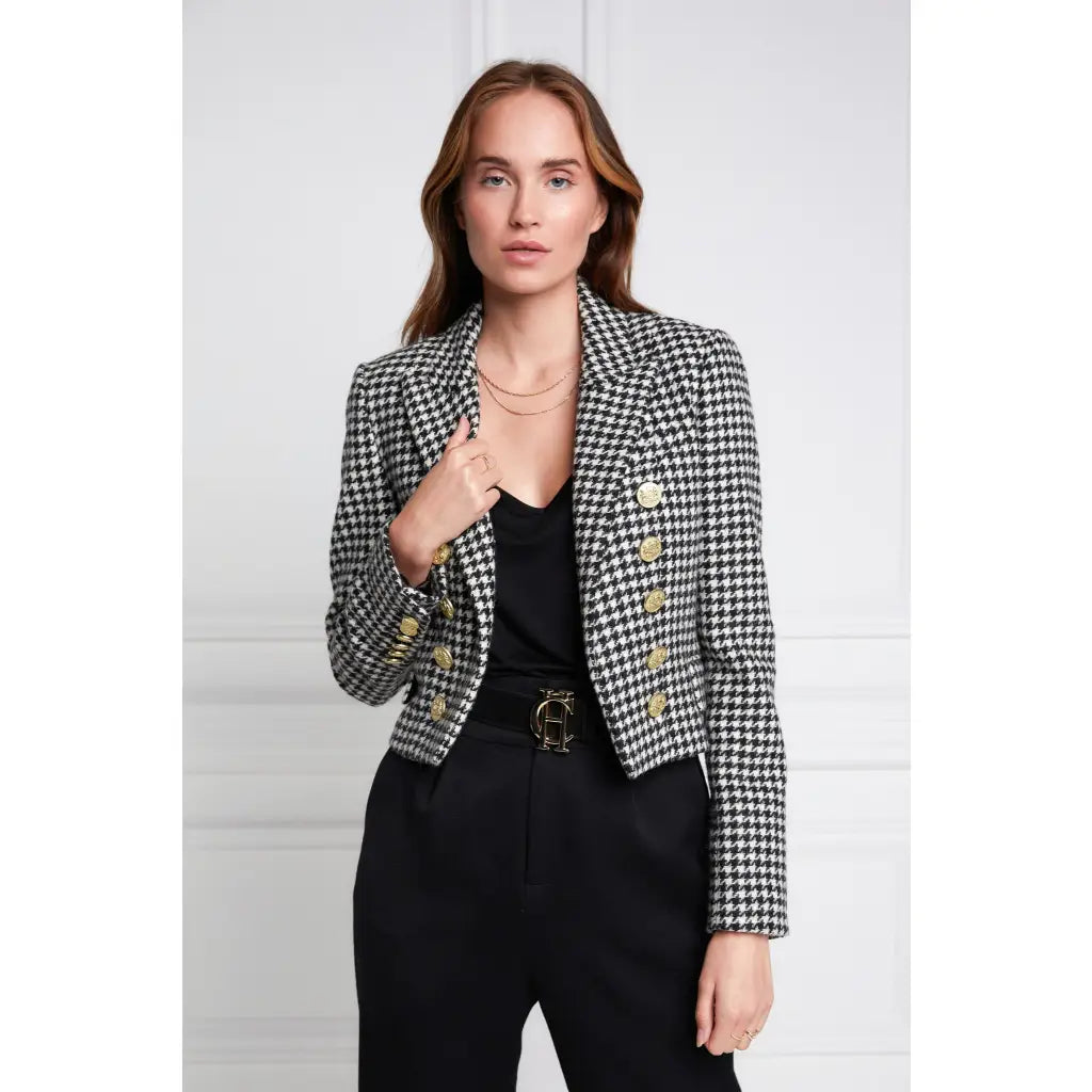 Cropped Brompton - Houndstooth Blazers & Jackets HOLLAND