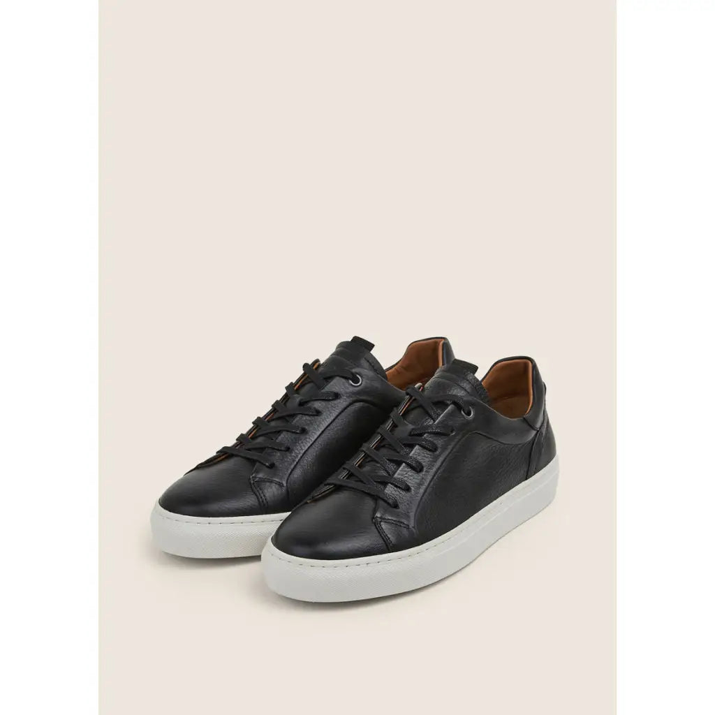 Icon Cupsole Leather Trainer - Navy Trainers HACKETT