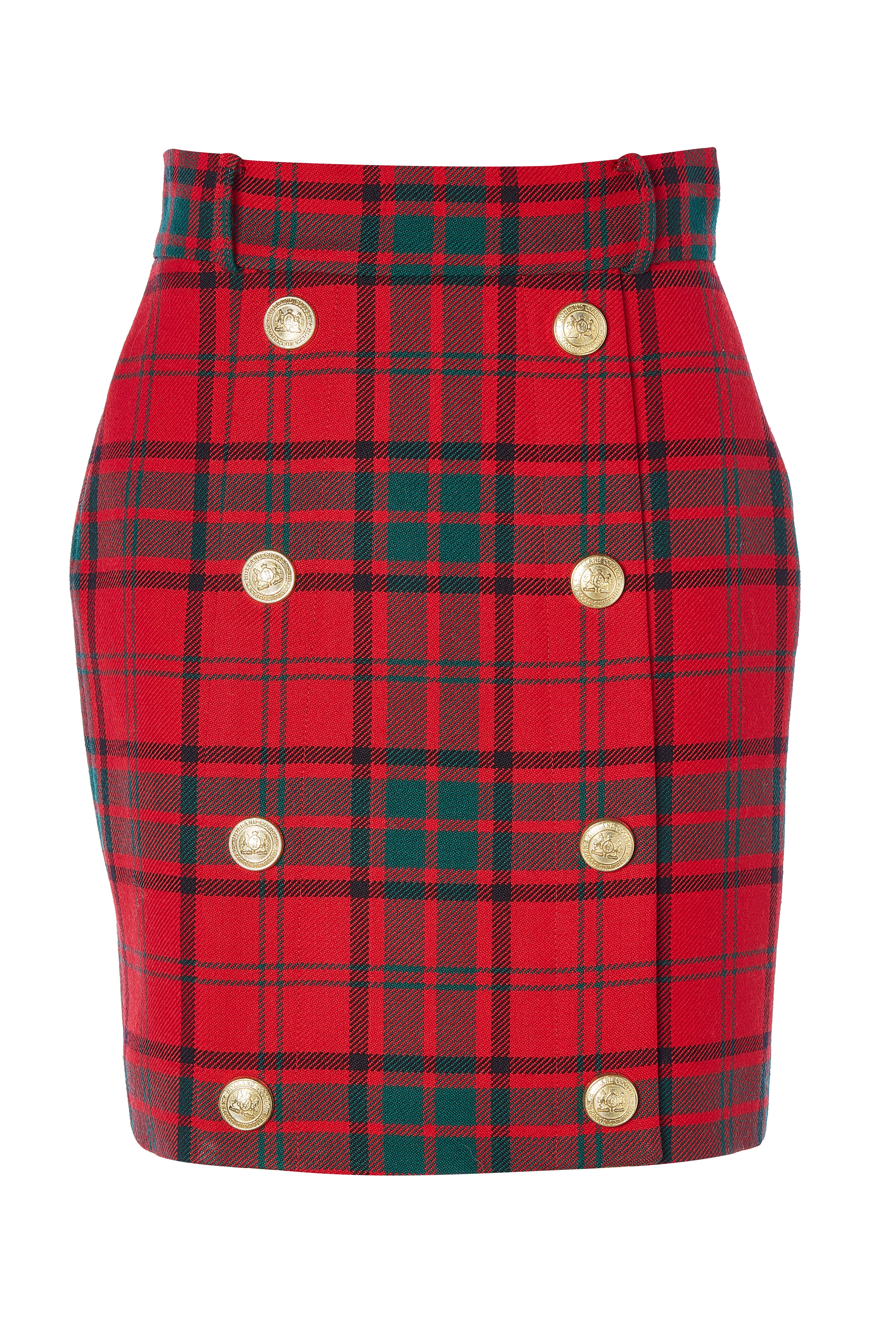 Knightsbridge Skirt - Red Tartan Skirts HOLLAND COOPER