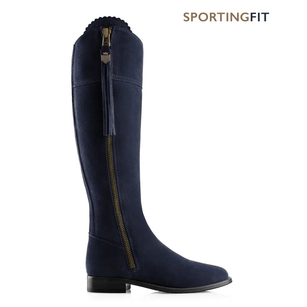 Sporting Fit Regina - Navy Suede - Tall Boots