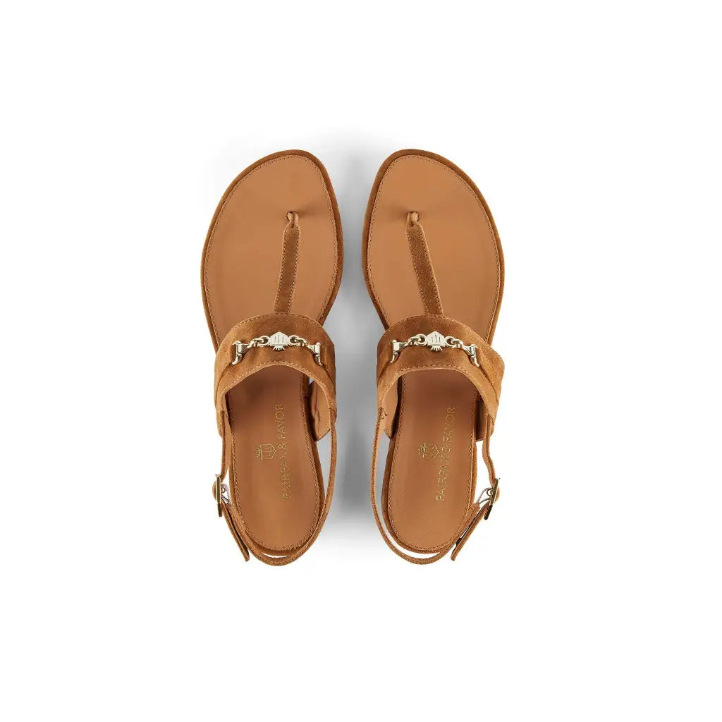 Thornham Sandal - Tan Suede Shoes & Heels FAIRFAX & FAVOR