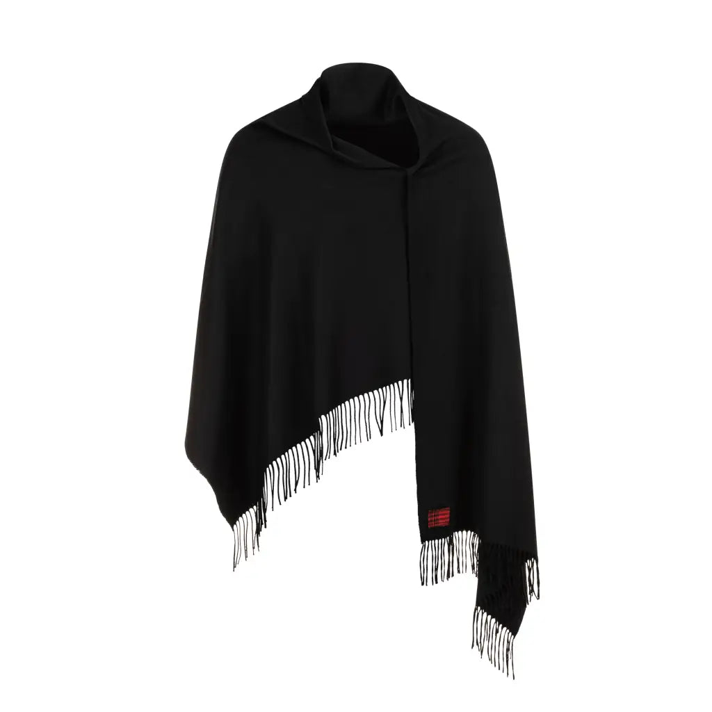 Wool-Cashmere Stole - Black Scarves ROBERTSONS OF SCOTLAND